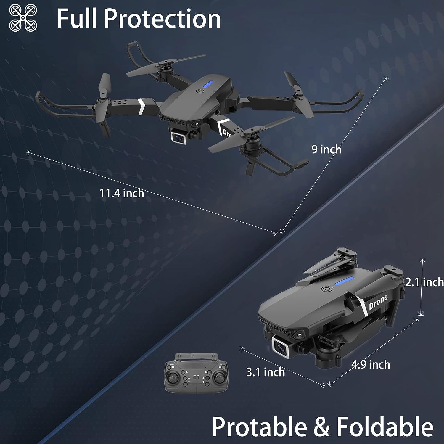 Drone-Clone Xperts Falcon 4K Drone Pro EXTREME Upgrade With 2 Batteries