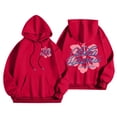 thumbnail image 1 of VBARHMQRT Chandails à Capuchon Couvertures pour Femmes Chandail à Capuchon à Imprimé Floral et Lettrage à la Mode pour Femmes Chandail à Capuchon Décontracté Ample, 1 of 5