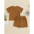 thumbnail image 4 of Coduop Baby Boys 2Pcs Outfit Set Short Sleeve T-Shirt and Shorts Summer Infant Boy Clothes Set, 4 of 8