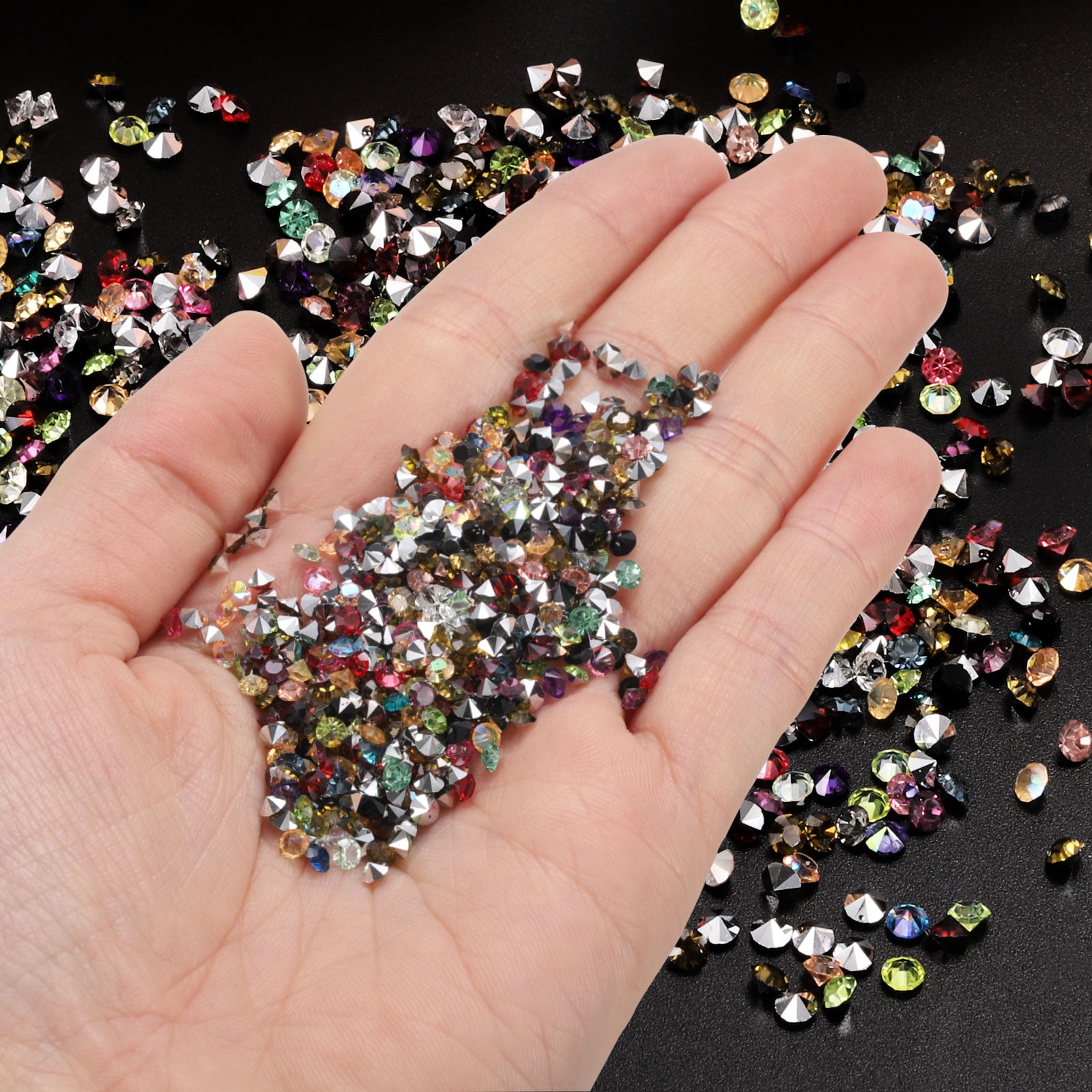 Unique Bargains Wedding Table Scatter Crystals Acrylic Diamonds Vase Fillers Gems Violet