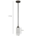 thumbnail image 5 of F18010-64-Sunset Lighting-Dalton - 1 Light Pendant   Provincial Bronze Finish with Opal Etched Glass, 5 of 5