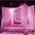 thumbnail image 3 of Sunloudy Mosquito Canopy Net Large Size 4 Corner Post Canopy Netting European Home Bedroom Decoration, 3 of 4