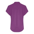 thumbnail image 5 of T-Shirts Femmes Lot Mode Décontractée Col en V Manches Courtes Haut T-Shirt - Hontri, 5 of 5