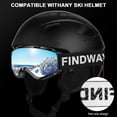 thumbnail image 4 of Findway Ski Goggles Over Glass, 100% UV Protection OTG Snow/Snowboard Goggles for Women, Men & Youth, Adult, 4 of 6