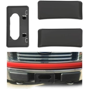 MZORANGE Front License Plate Bracket For 2021-2023 Ford F-150 (2.7L, 3.0L, 3.5L V6) - Black