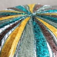 thumbnail image 3 of The HomeCentric Housse de Coussin, Housse de Coussin Multicolore, Paillettes Multicolores Roue à Pailletée Housse de Coussin, Lot de 2, 20x20 Pouces (50x50 cm Carré Soie Géométrique Pâques - Joyeux Rond, 3 of 4