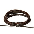 thumbnail image 4 of EHJRE Coomfortable PU Leather Braided Cord Bracelet With Drawstring Adjustable Tie Coffee, 4 of 9