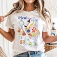 thumbnail image 3 of Picnic Day Graphic Tee, Aesthetic Cotton Crewneck Shirt T-shirt Sizes S-5XL Goldengate, 3 of 5
