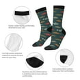 thumbnail image 3 of JUNZAN River Freshwater Fish Mens Funny Socks for Men Women Colorful Fun Novelty Crew Patterned Socks, 3 of 6