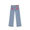 thumbnail image 3 of Y2k Studded Jeans for Women Vintage Star Low Rise Straight Leg Baggy Denim Pants, 3 of 9