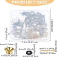 thumbnail image 2 of 1box 24Sets 3 Colors Iron Guitar Strap Buttons with Screws and Washer for Musical Instrument Accessories Mixed Color 22x6mm 8sets/color DIY, 2 of 6