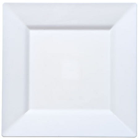 Plastic Dinnerware - Lillian Plastic Dinnerware Square Plastic Plate, 10 3/4