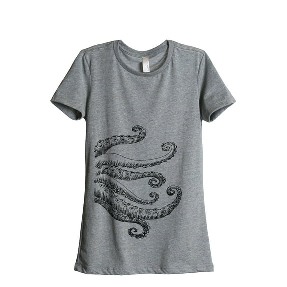 Thread Tank Octo Tenta Women's Relaxed Crewneck T-Shirt Tee Heather Grey Small