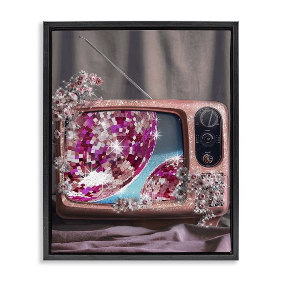 Stupell Industries Art Deco Black Floating Frame Canvas Art, 25 x 31, by Ziwei Li