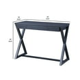 thumbnail image 5 of Writing Desk with X Base and 1 Center Drawer, Black, 5 of 5