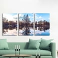thumbnail image 3 of IDEA4WALL 3 Piece Landscape Canvas Wall Art Sky and Mountain Reflect on the Lake - 24"x36"x3 Panels, 3 of 5