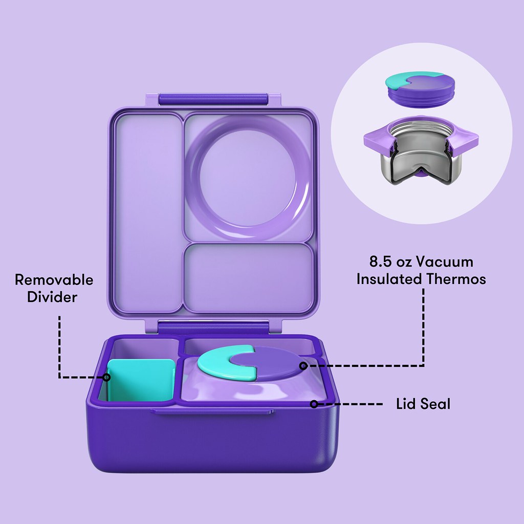 OmieBox Insulated Bento Lunch Box, Purple photo 6