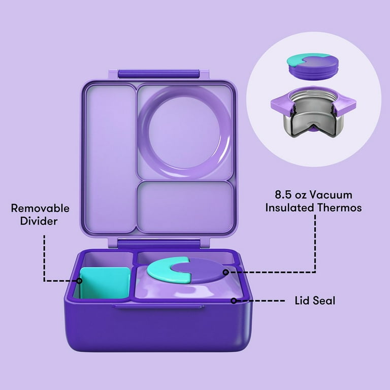 OmieBox Bento Box for Kids - Insulated Lunch Box with Thermos Food