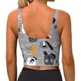 thumbnail image 3 of Xecao Dog for Sports Bra with Removable Pads, Crop Tank Top Design, Women's Longline Sports Bra - Non-Wired - X-Large, 3 of 9
