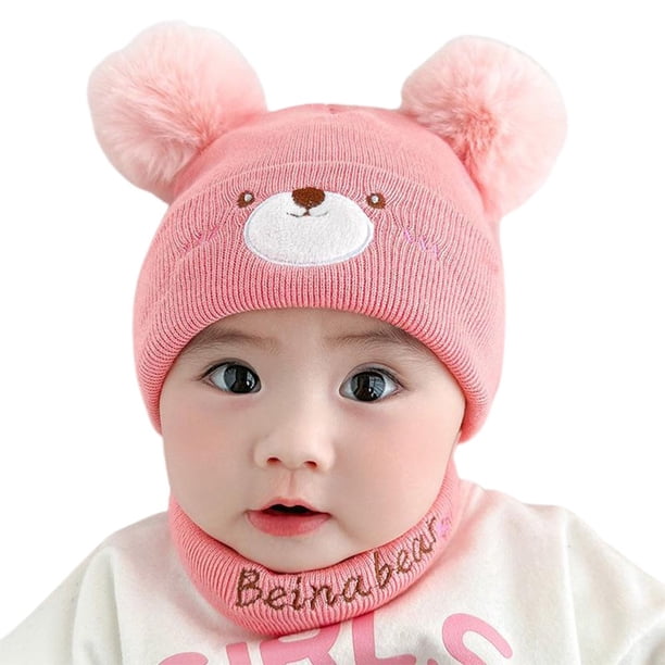 Ensemble Bonnet, écharpe Et Gants Enfant 4 Pièces - Fille 3-8 Ans, Avec Pompon, Doublure Polaire, Gants Tactiles