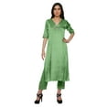 thumbnail image 1 of Moomaya Indian Tops Women Kurtis Solid Embroidered Kurti Pajama Set Ethnic Wear, 1 of 1