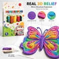 thumbnail image 4 of Magic Popcorns Pens 3D Puffy Drawing Kit, Bubble Art Markers for Crafts | Magic Popcorns Pens, Create Raised 3D Puffy With Bubble Pens, Includes 6 Vibrant Colors, Dries With Fun Texture, 4 of 10