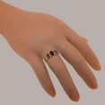 thumbnail image 6 of LBG British Made Classic 14k Rose Gold Natural Garnet Womens Anniversary Ring - 33 size options - Size 5.25, 6 of 7