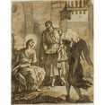 thumbnail image 3 of Anton Raphael Mengs 20x24 Black Modern Framed Museum Art Print Titled - Saint Peter Visiting Saint Agatha in Prison and Healing Her Wounds, 3 of 5