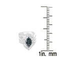 thumbnail image 3 of White Gold with 1.50 CTTW Natural Blue Diamond and White Diamond Marquise Ring, 3 of 3