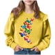 thumbnail image 2 of Vestido de verano para niña con estampado de flores de Pascua, manga corta, bolsillos con volantes y cuello redondo, top de poliéster, 2 of 5