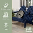 thumbnail image 4 of WestinTrends St. Augustine Outdoor Patio 49" HDPE Folding Adirondack Garden Bench, Navy Blue, 4 of 16