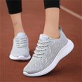 thumbnail image 2 of NOKIO Women'S Lace-Up Athletic Footwear Women'S Casual Athletic Shoes Women'S Stylish Gym Sneakers Fashion Summer And Autumn Women Sneakers Flying Woven Mesh Lace Up Solid Color Lightweight Casual, 2 of 9