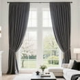 thumbnail image 4 of Soft Velvet Curtains, Light Filtering & Sound Dampening Window Treatments, Thermal Insulated Rod Pocket Drapes for Living Room & Bedroom, 2 Panels, 4 of 5