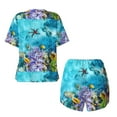 thumbnail image 5 of Picia Corals and Tropical Fish Pajamas Sets for Women Soft Short-Sleeved Pjs with Lounge Shorts Two Piece Sleepwear-, 5 of 9
