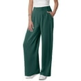 thumbnail image 2 of vigerkar Womens Solid Straight Tube Loose Streetwear Stretchy Palazzo Pants Women Baggy Joggers Pants Light Green, L, 2 of 9