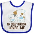 thumbnail image 3 of Inktastic My Great Grandpa Loves Me Boys Grandson Boys Baby Bib, 3 of 4
