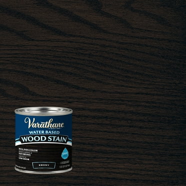 Ebony, Varathane Water-Based Wood Stain-384352, Half Pint