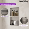 thumbnail image 5 of Deervalley 12" X 24" Double Shelf Shower Niche With Drainage Slope - Recessed Wall Bathroom Niche, No Tile Required DV-1SN0343S, 5 of 13