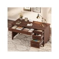 thumbnail image 2 of Ourlova 53.5 inch Executive Desk With Power Outlet Home Office Desk With Drawers Wooden Work Desk With File Cabinet Computer Desk For Work Study Writing, 2 of 8