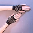 thumbnail image 3 of 2 pares de guantes de red de pesca cortos y largos, guantes de red de pesca largos, guantes de red de pesca cortos, guantes de fiesta negros para mujer, guantes de disfraces, 3 of 5