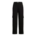thumbnail image 6 of Free Assembly Women's and Women's Plus Wide Leg Knit Cargo Pants, 30” Inseam, Sizes XS-4X, 6 of 6