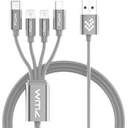 Charging Cable, WMZ 4 in 1 Multi Charger Cable with USB Type C Cable Compatible with Galaxy S10 S9 Plus Note9 Z, LG V50