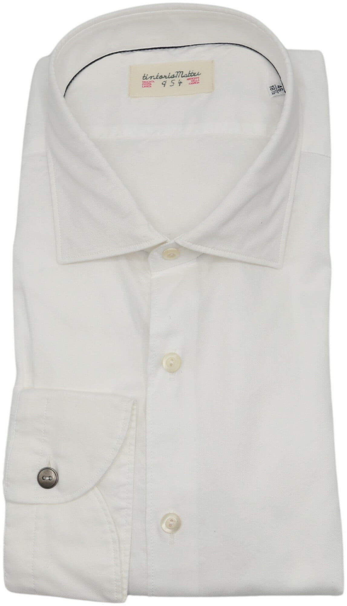 Tintoria Mattei 954 Cotton Shirt in Ivory White for Men Mens Clothing Shirts Casual shirts and button-up shirts 