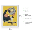 thumbnail image 2 of Berger 45 - Type Marseillais French Liquor - Vintage French Advertising Poster by Roland Ansieau c.1935 - Japanese Unryu Rice Paper Art Print (Unframed) 12 x 16 in, 2 of 4
