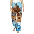 thumbnail image 2 of Lsque Animals on Noah's Ark Print Women's Pajama Pants, Lounge Pant - Comfortable Home Wear,Elastic Waistband, Stylish Design-Large, 2 of 9