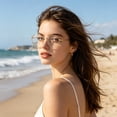 thumbnail image 4 of Stylish Octagonal Thin Metal Eyeglass Frame HD Clear Anti-Glare Blue Light Blocking Lenses Lightweight Comfort Fit Unisex Glasses For Office Computer Daily Outdoor Wear(Gold-14cm), 4 of 5