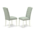 thumbnail image 3 of Coastal 3Pc Dinette Set - Round Table & 2 Parsons Chairs - Linen White & Baby Blue, 3 of 5