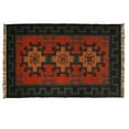 thumbnail image 3 of Kilim Wool Jute Rug – Handwoven Southwestern Area Rug with Tribal Geometric Pattern & Fringe 7 X 10   FEET, 3 of 7