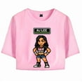 thumbnail image 3 of AJ Lee Merch 8 Bit T-Shirt For Women&Girls Midriff Short Sleeve Summer Clothing Vest Tee, 3 of 6