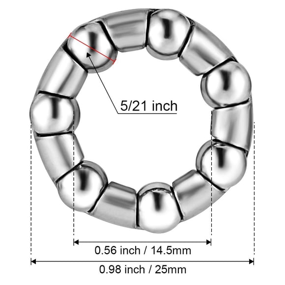 Jaceyon Bike Ball Bearing Retainer Replacement Mountain Bike Parts 5/21" x 7 Balls Repair Accessories for Bicycle Rear Wheel 4 Pcs